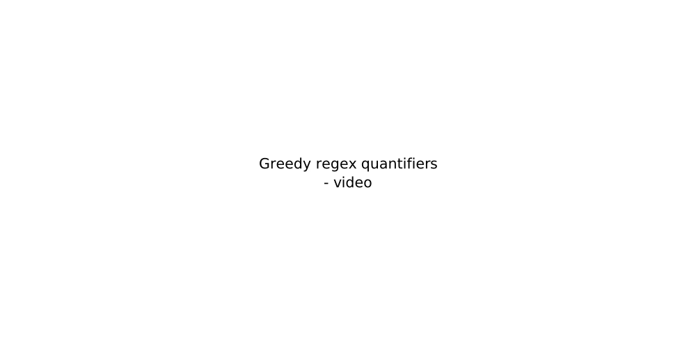 Greedy regex quantifiers - video
