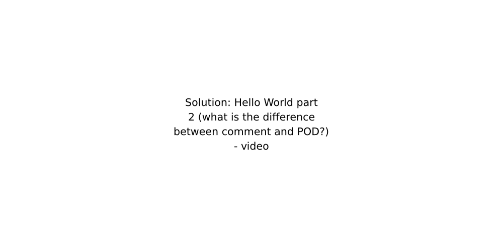 Solution: Hello World part 2 (what is the difference between comment ...
