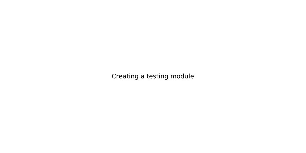 Creating a testing module